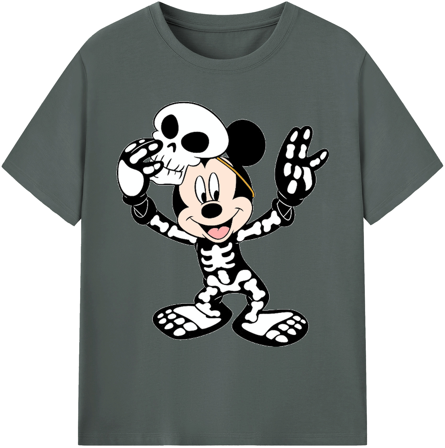 ミッキーマウス Mickey Mouse 綿100％ メンズ半袖Tシャツ｜肌触りやわらか＆通気性